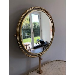 Rare Neoclassical Brass and Carrara Marble Dressing Table, Attributed to Maison Jansen