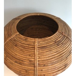 Large Decorative Rattan Vase