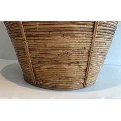 Large Decorative Rattan Vase