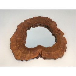 Walnut Magnifying Glass Free Form Mirror