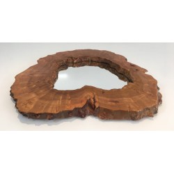 Walnut Magnifying Glass Free Form Mirror