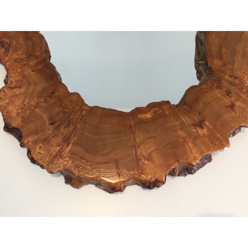 Walnut Magnifying Glass Free Form Mirror