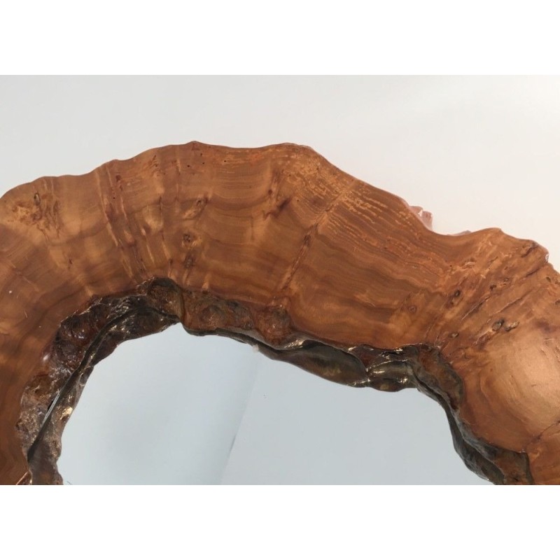 Walnut Magnifying Glass Free Form Mirror