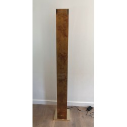Lampadaire en Lucite Dorée et Métal Doré, Travail Italien, vers 1970 | Maison BARROIS