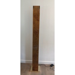 Lampadaire en Lucite Dorée et Métal Doré, Travail Italien, vers 1970 | Maison BARROIS