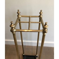 Brass Umbrella Stand with Cast Iron Base