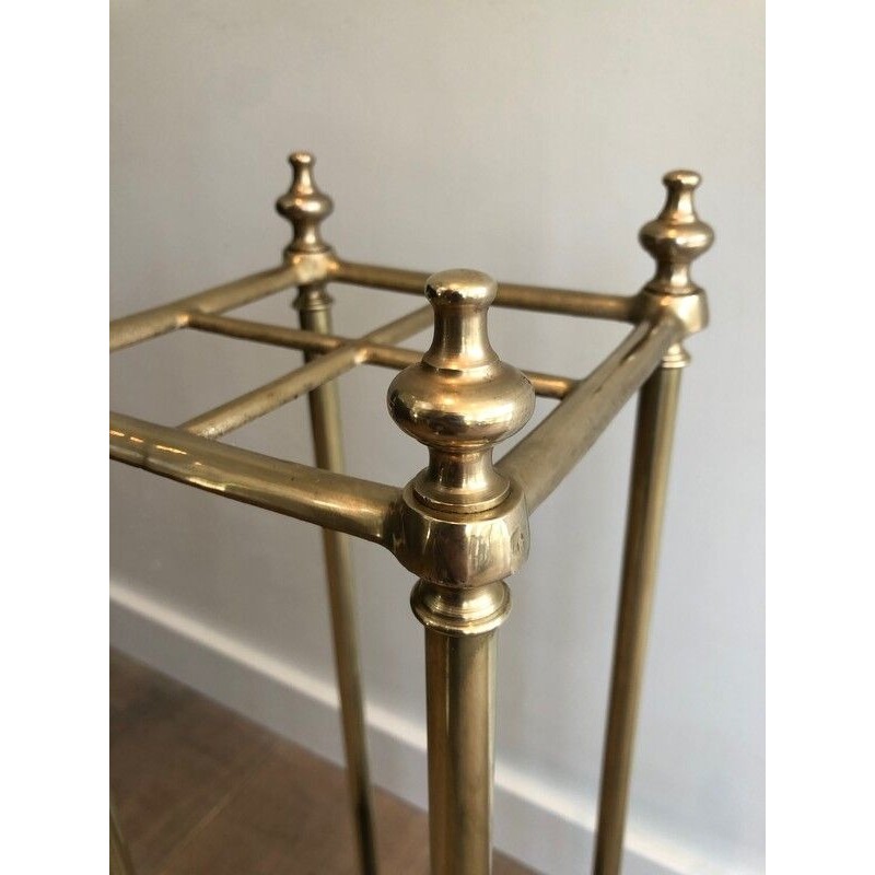 Brass Umbrella Stand with Cast Iron Base