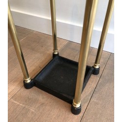 Brass Umbrella Stand with Cast Iron Base