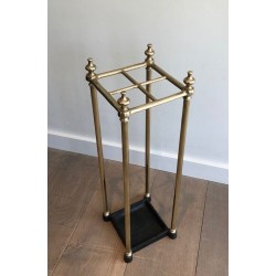Brass Umbrella Stand with Cast Iron Base