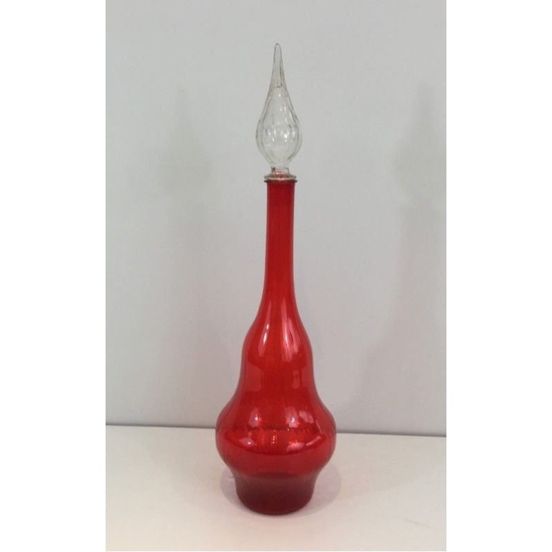 Red Glass Design Bottle