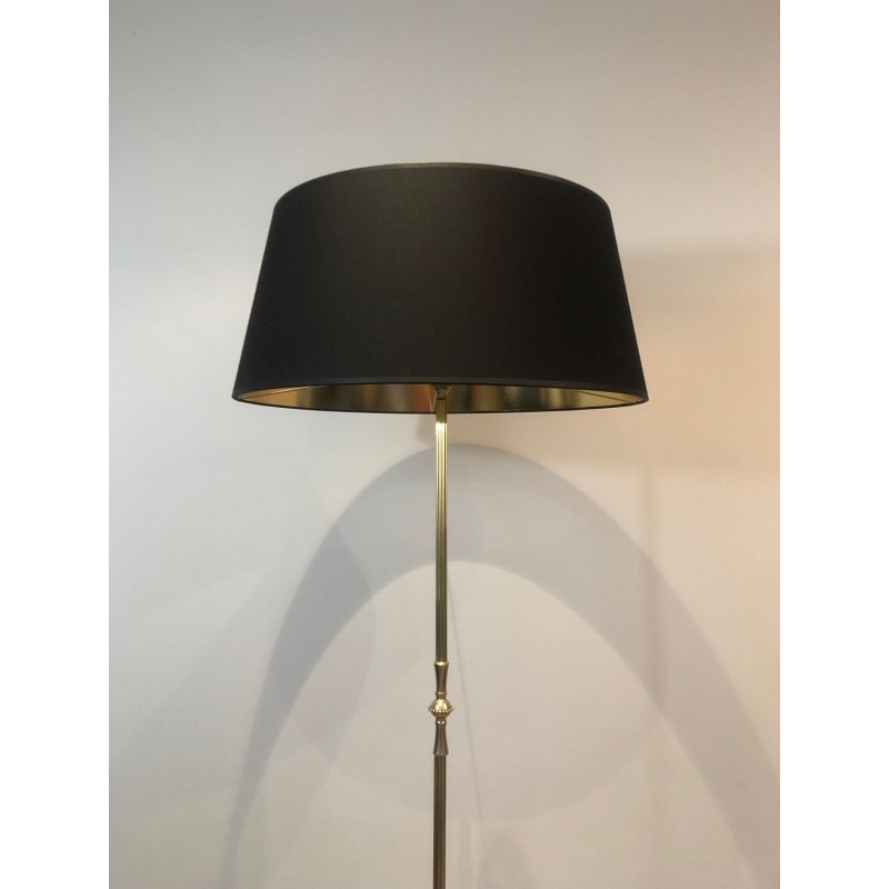 Lampadaire de Parquet en Laiton dans le Goût de la Maison Jansen