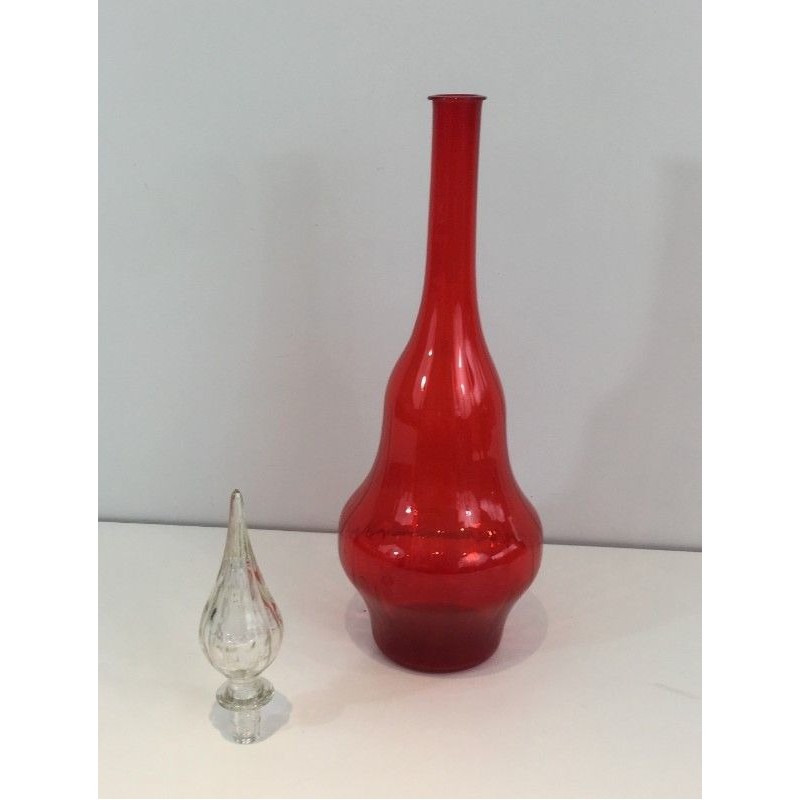 Red Glass Design Bottle