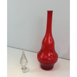 Red Glass Design Bottle
