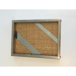 Decorative Chrome and Straw Vide-Poche