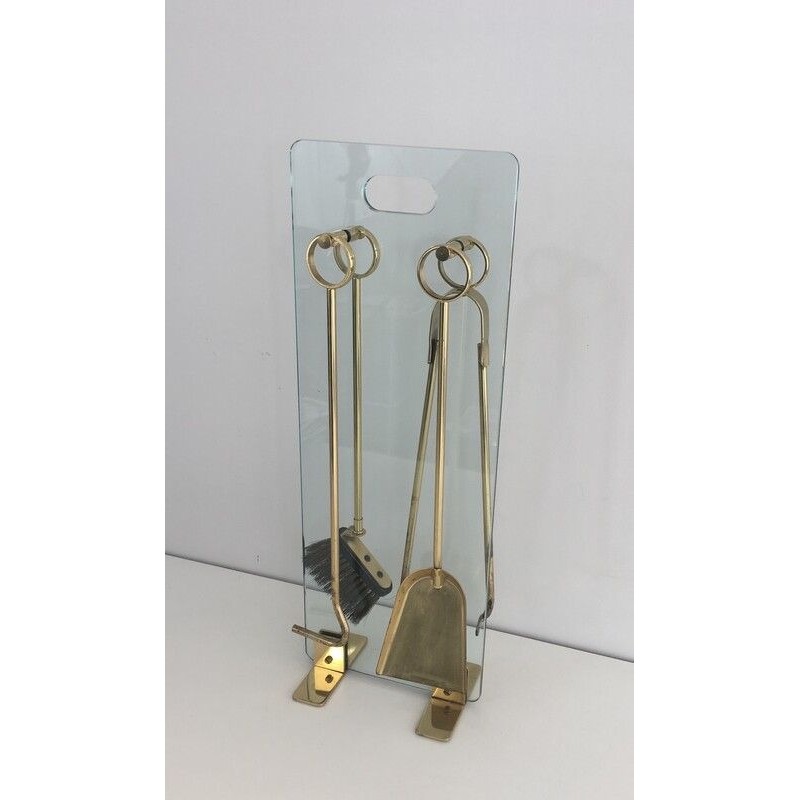 Nécessaire de Feu en Verre et Laiton