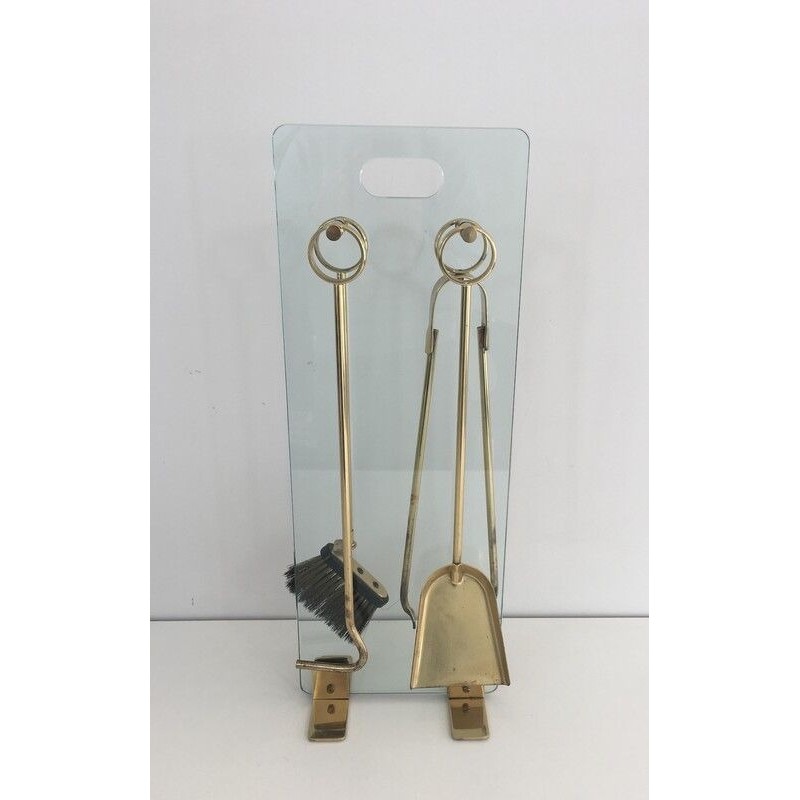 Nécessaire de Feu en Verre et Laiton
