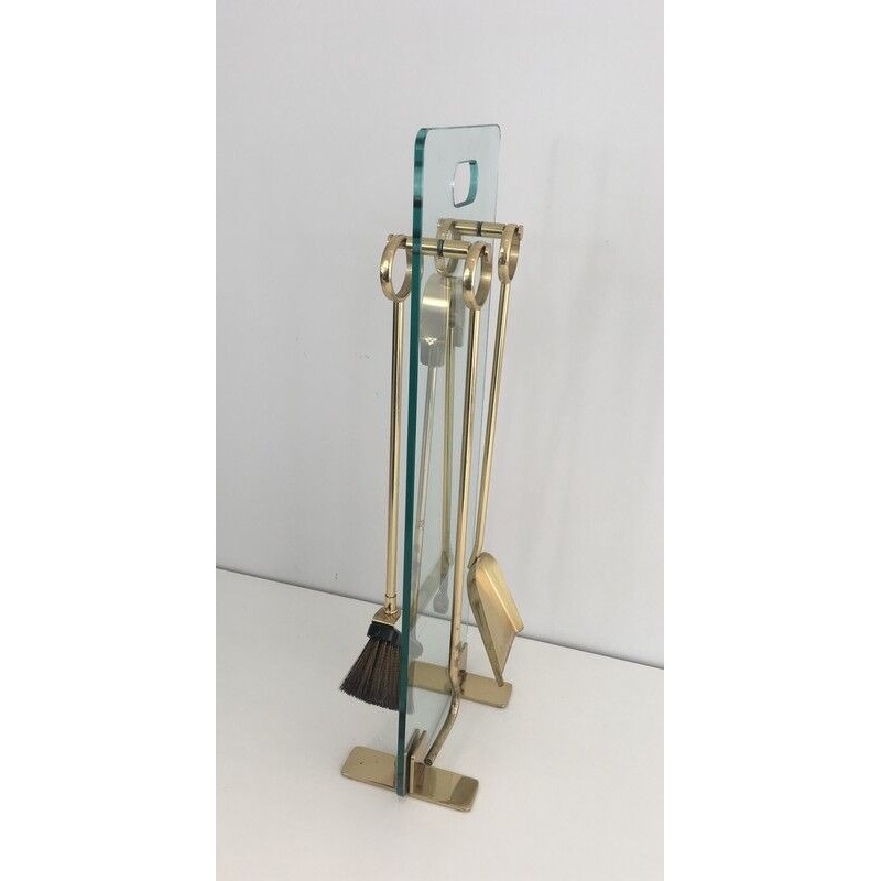 Nécessaire de Feu en Verre et Laiton