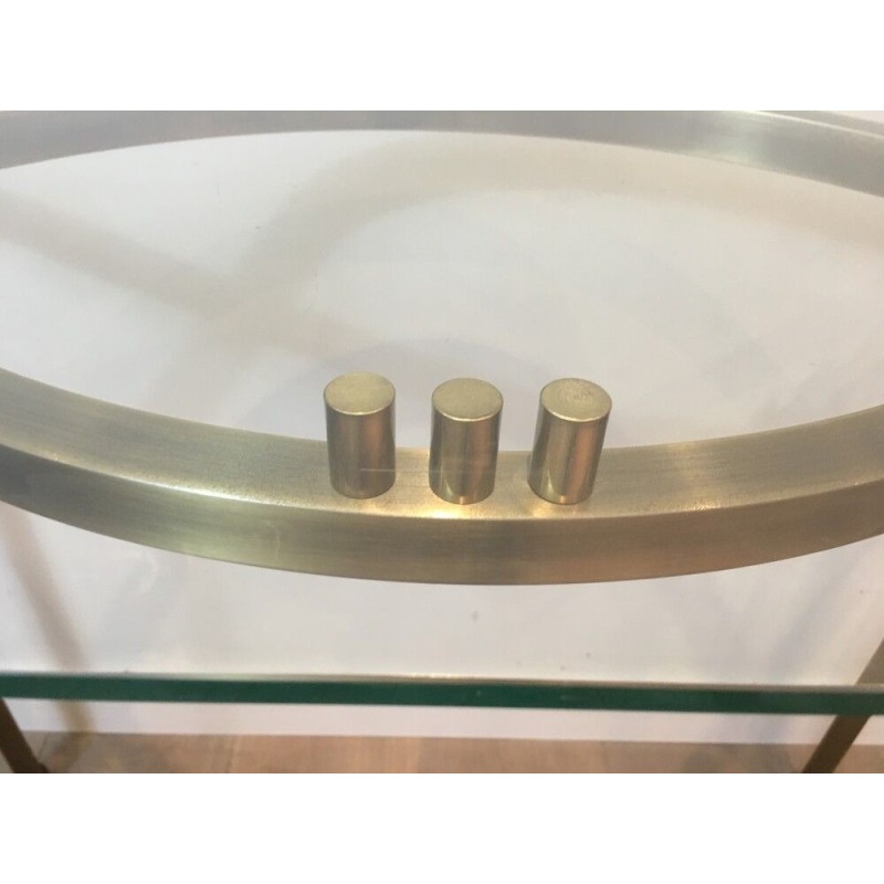 Brushed Steel Console Table