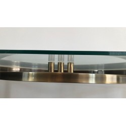 Brushed Steel Console Table