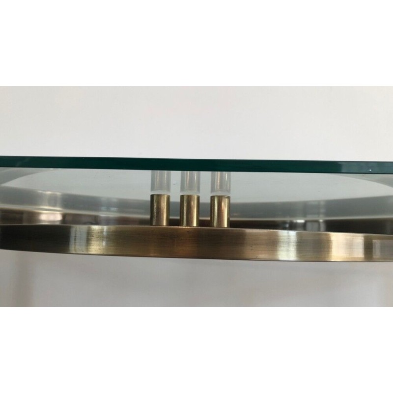 Brushed Steel Console Table