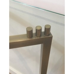 Brushed Steel Console Table