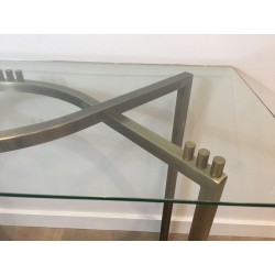 Console en acier brossé