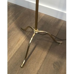 Lampadaire de Parquet en Laiton dans le Goût de la Maison Jansen