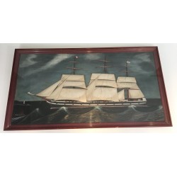 Large Half-Hull Painted Model of the Vessel Northbroox, Early 20th Century