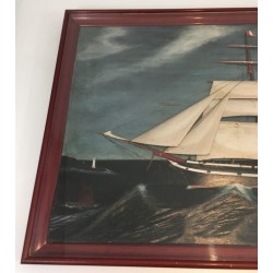 Large Half-Hull Painted Model of the Vessel Northbroox, Early 20th Century