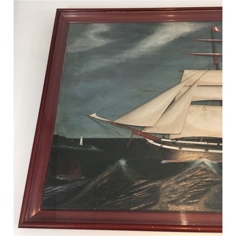 Large Half-Hull Painted Model of the Vessel Northbroox, Early 20th Century