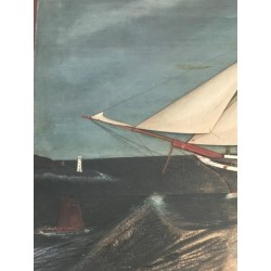 Large Half-Hull Painted Model of the Vessel Northbroox, Early 20th Century