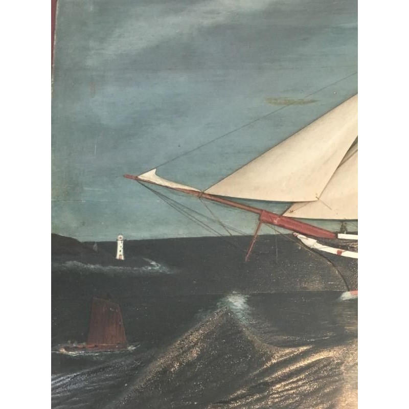 Large Half-Hull Painted Model of the Vessel Northbroox, Early 20th Century