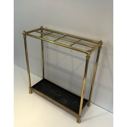 Large Brass and Cast Iron Umbrella Stand, French, Circa 1900