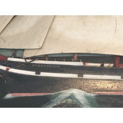 Large Half-Hull Painted Model of the Vessel Northbroox, Early 20th Century