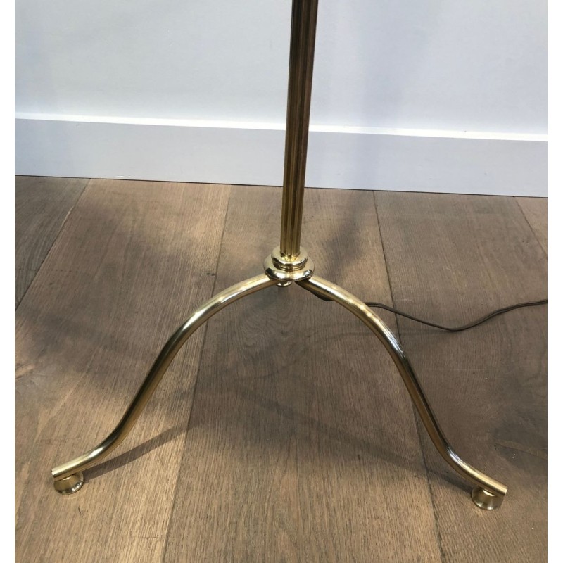 Lampadaire de Parquet en Laiton dans le Goût de la Maison Jansen