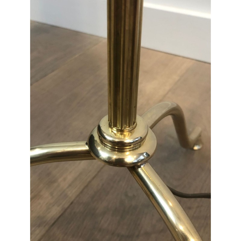 Lampadaire de Parquet en Laiton dans le Goût de la Maison Jansen