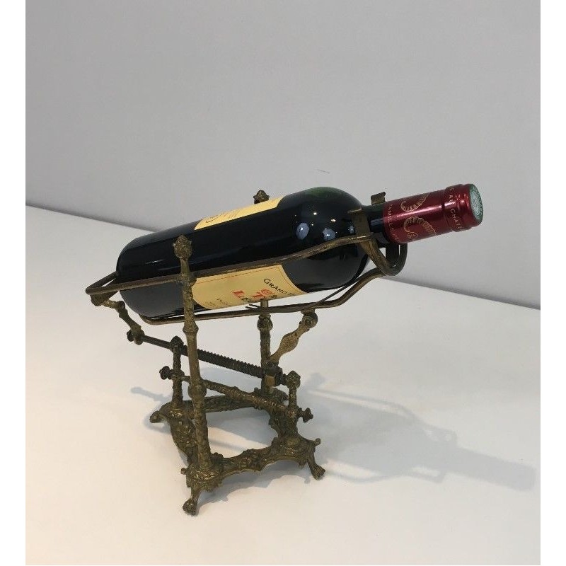 Décanteur en Métal Argenté à Pieds Griffes, Quelques Restaurations Nécessaires, Travail Français, Vers 1900