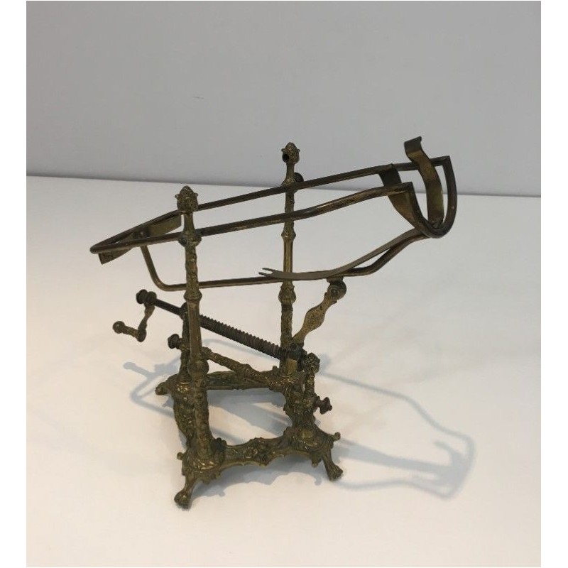 Décanteur en Métal Argenté à Pieds Griffes, Quelques Restaurations Nécessaires, Travail Français, Vers 1900