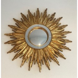 Gilt Resin Sunburst Mirror, French, Circa 1970