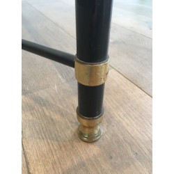 Table Basse à Patine Canon de Fusil et Laiton. Guy Lefèvre pour la Maison Jansen