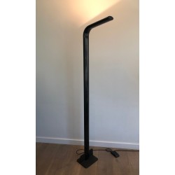 Lampadaire Halogène en Métal Laqué Noir, Travail Italien, vers 1970 | Maison BARROIS