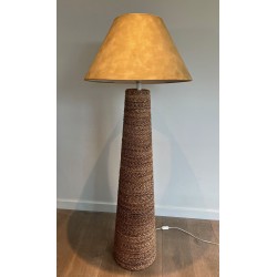 Lampadaire Conique en Corde, Goût Audoux & Minet, Travail Français, vers 1950 | Maison BARROIS