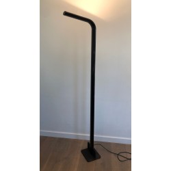 Lampadaire Halogène en Métal Laqué Noir, Travail Italien, vers 1970 | Maison BARROIS