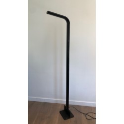 Lampadaire en Métal Laqué Noir