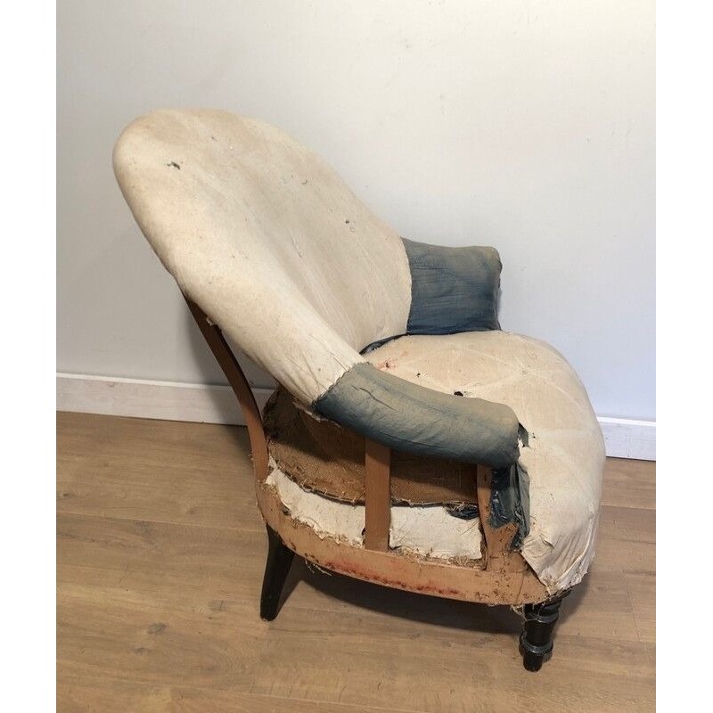 Paire de Fauteuils Napoléon III à Regarnir, Travail Français, Vers 1900