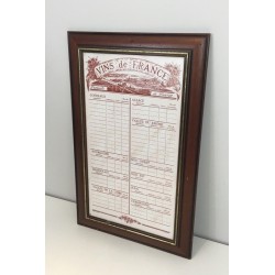 Menu Décoratif Vins de France, Travail Français, Vers 1970