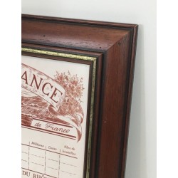 Decorative Wines of France Menu, French Work, Circa 1970