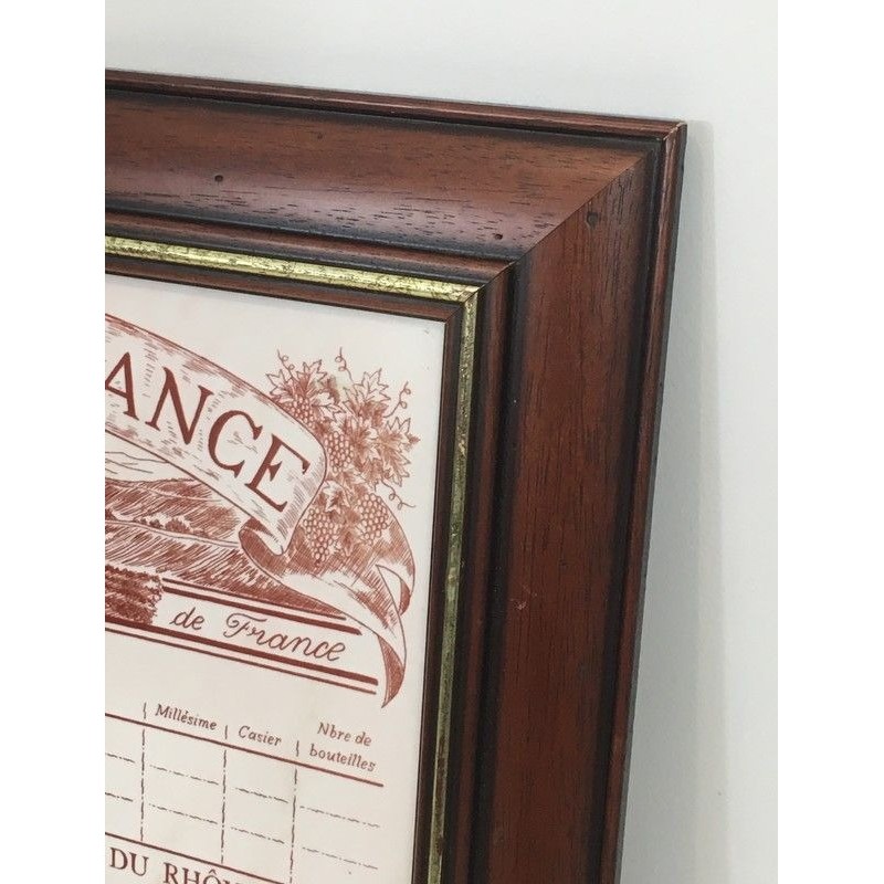 Decorative Wines of France Menu, French Work, Circa 1970