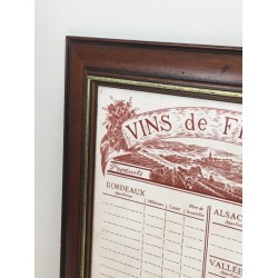 Decorative Wines of France Menu, French Work, Circa 1970