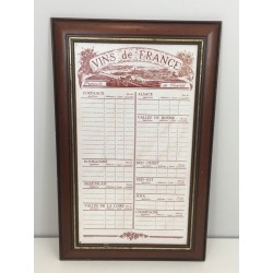 Decorative Wines of France Menu, French Work, Circa 1970